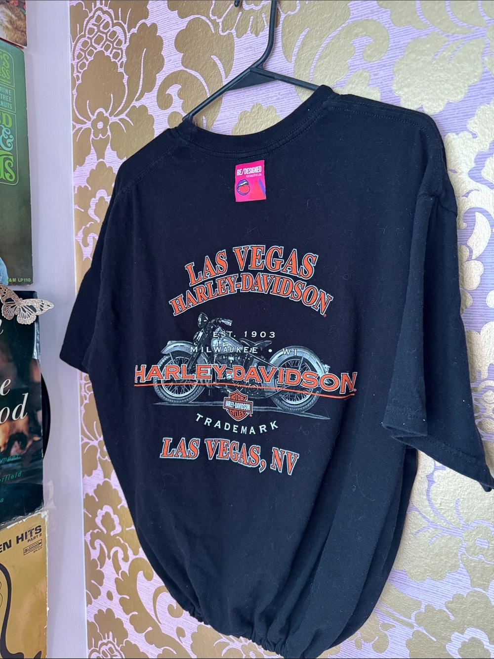 Harley-Davidson Black Short Sleeve Logo Tee with Elastic Hem size XL - Picture 6 of 6